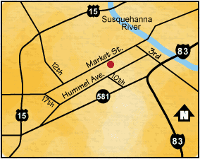 Map to Lemoyne, Pennsylvania store