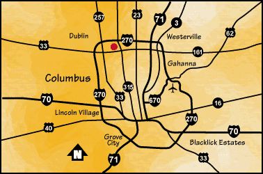Columbus, Ohio metropolitan area map
