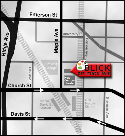 Map to Evanston, IL store
