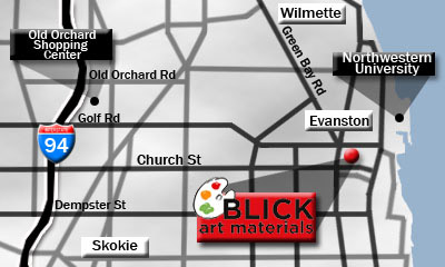Map to Evanston, IL store