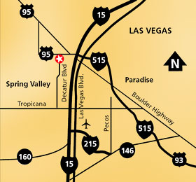 Map to Las Vegas, Decatur Blvd store