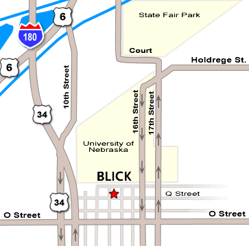 Map to Lincoln, Nebraska store