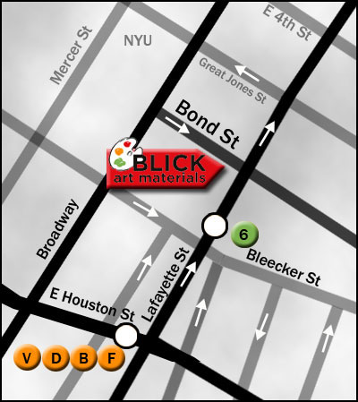 Map to New York, NY store