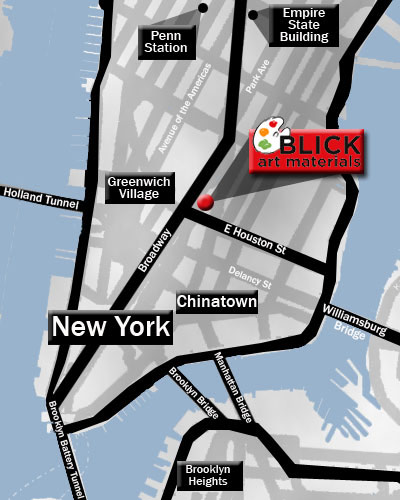 Map to New York, NY store