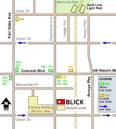 Map to Pasadena, CA store