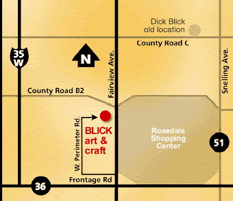 Map to Roseville, Minnesota store