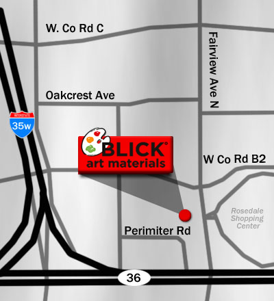 Map to Roseville, Minnesota store