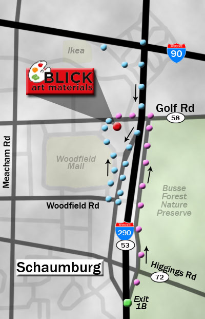 Map to Schaumburg Store