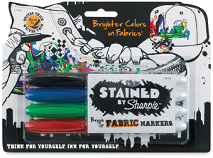 Sharpie Stained by Sharpie Brush Tip Fabric Markers
